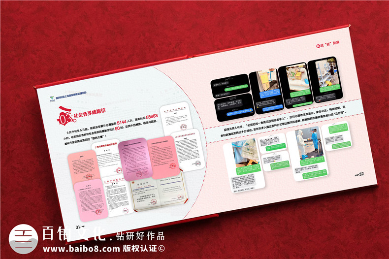 抗疫紀念畫冊設計-單位抗擊疫情志愿者事跡宣傳圖冊影集