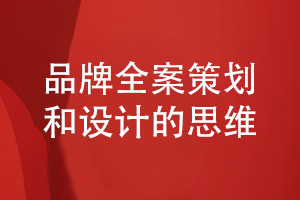 企業(yè)品牌設計-堅持品牌全案策劃和設計思維