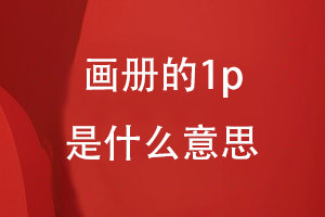 畫(huà)冊(cè)的1p是什么意思